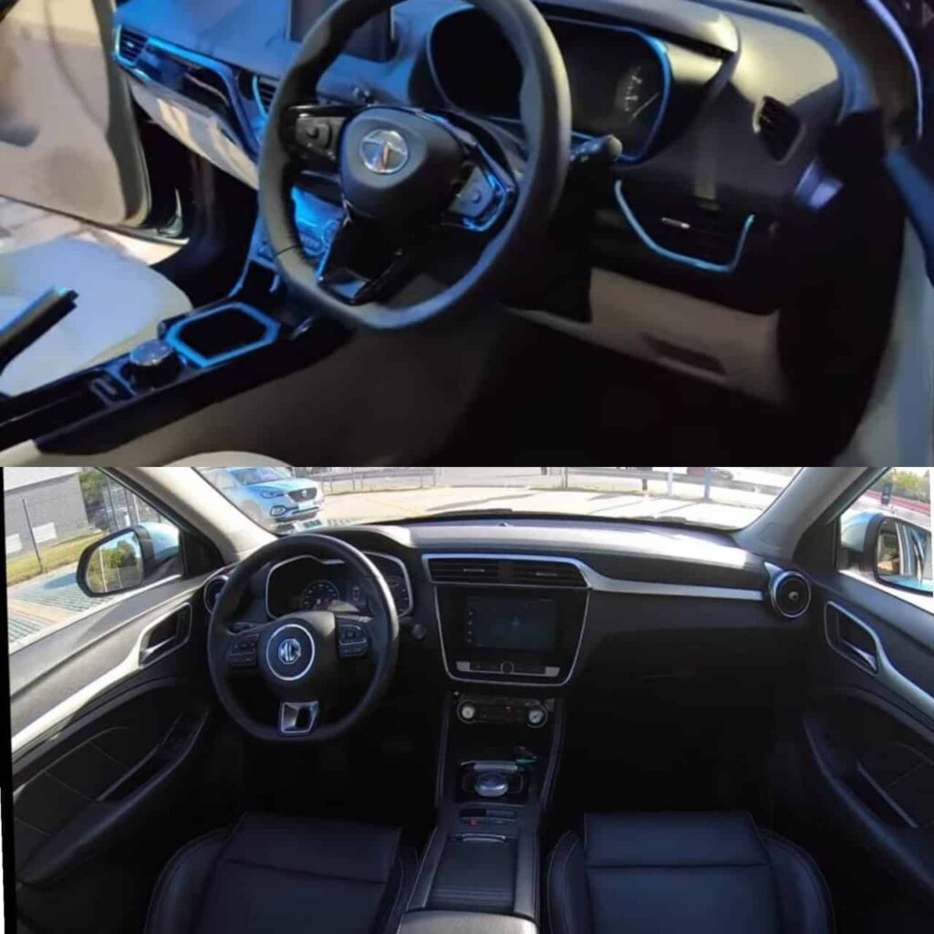 Tata Nexon EV v/s MG ZS EV interior
