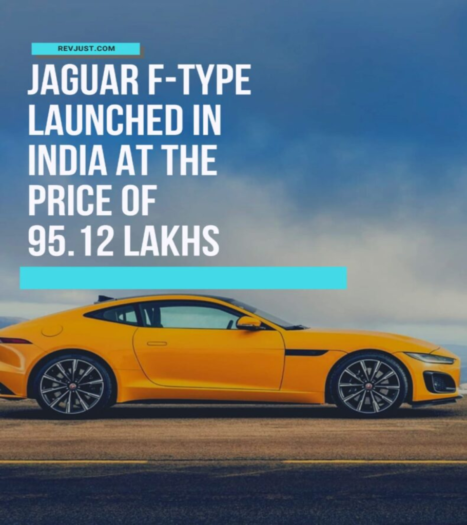 The all new Jaguar F-Type Launched in india at the Price of 95.12 Lakhs.
