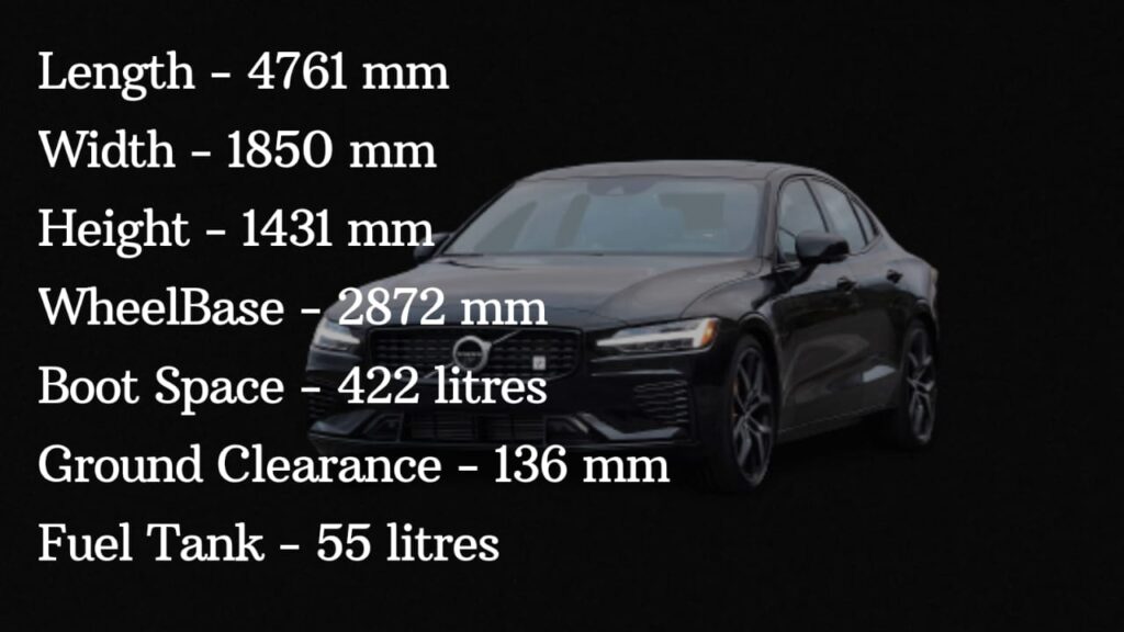 Dimensions of Volvo S60